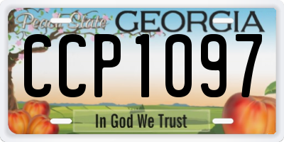 GA license plate CCP1097