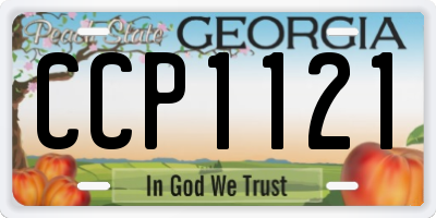 GA license plate CCP1121