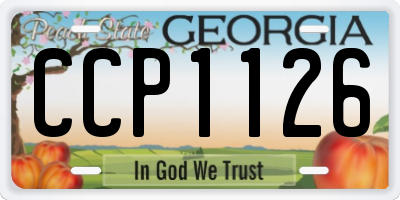 GA license plate CCP1126