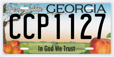 GA license plate CCP1127