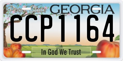 GA license plate CCP1164