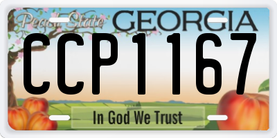 GA license plate CCP1167