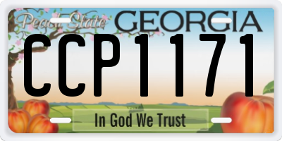 GA license plate CCP1171