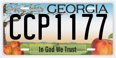 GA license plate CCP1177