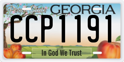 GA license plate CCP1191