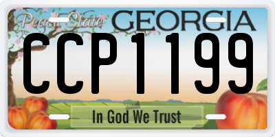 GA license plate CCP1199
