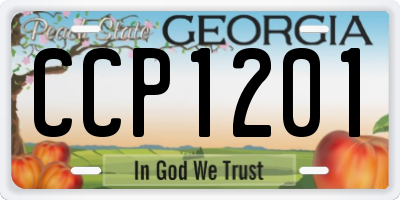 GA license plate CCP1201