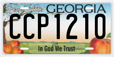 GA license plate CCP1210