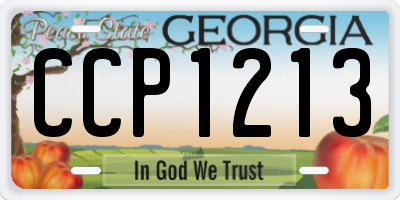 GA license plate CCP1213