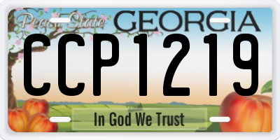 GA license plate CCP1219