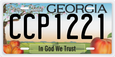 GA license plate CCP1221