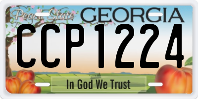 GA license plate CCP1224