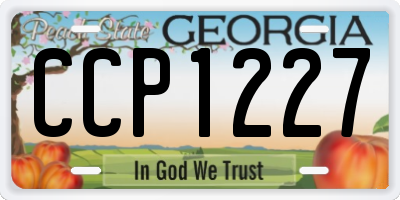 GA license plate CCP1227