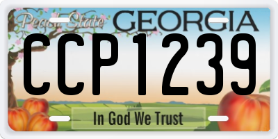 GA license plate CCP1239