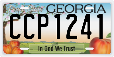 GA license plate CCP1241