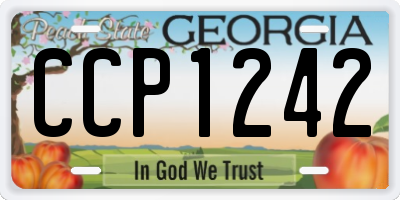 GA license plate CCP1242