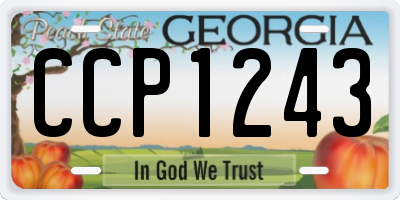 GA license plate CCP1243