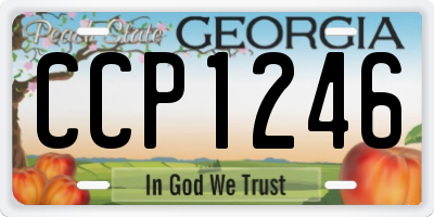 GA license plate CCP1246