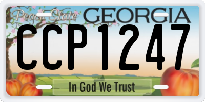 GA license plate CCP1247