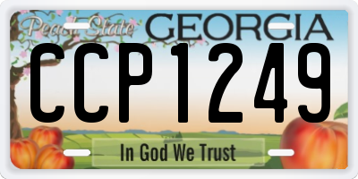 GA license plate CCP1249