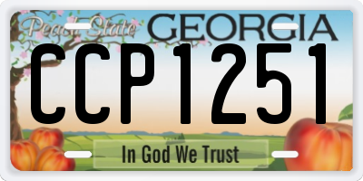 GA license plate CCP1251