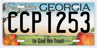 GA license plate CCP1253