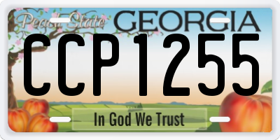 GA license plate CCP1255