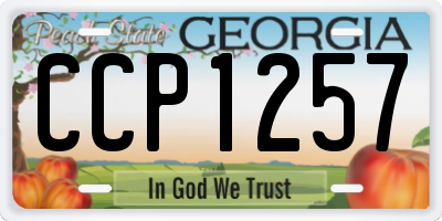 GA license plate CCP1257