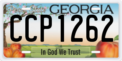 GA license plate CCP1262
