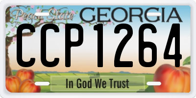 GA license plate CCP1264
