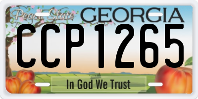 GA license plate CCP1265