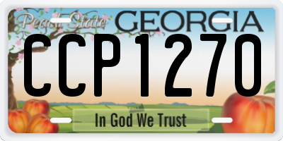 GA license plate CCP1270