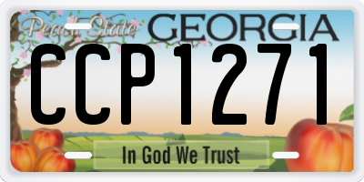 GA license plate CCP1271