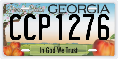 GA license plate CCP1276