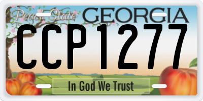 GA license plate CCP1277