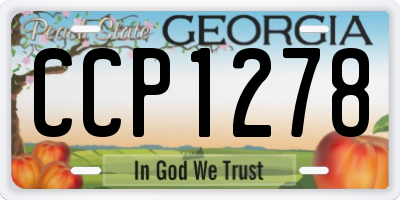 GA license plate CCP1278