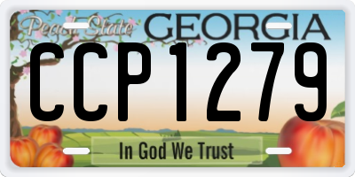 GA license plate CCP1279
