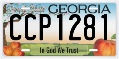 GA license plate CCP1281