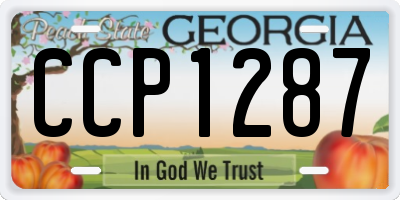 GA license plate CCP1287