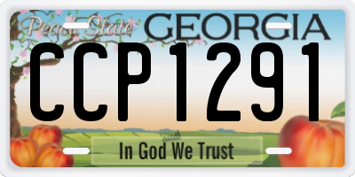 GA license plate CCP1291