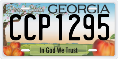 GA license plate CCP1295