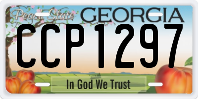 GA license plate CCP1297