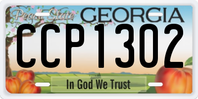 GA license plate CCP1302