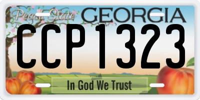 GA license plate CCP1323