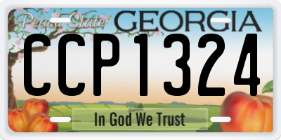 GA license plate CCP1324