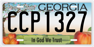 GA license plate CCP1327