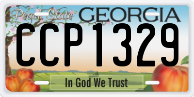 GA license plate CCP1329