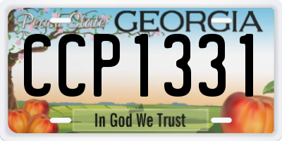 GA license plate CCP1331
