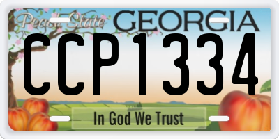 GA license plate CCP1334