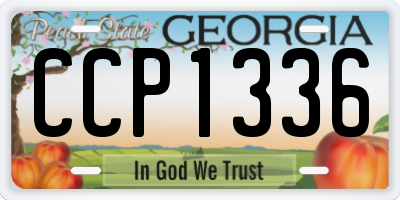 GA license plate CCP1336